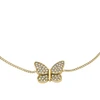 Fossil Charming auksinis-plated bracelet with crystals Butterfly JF04921710