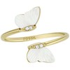 Fossil Padorus Radiant Wings paauksuotas atviras žiedas JF04423710