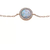 Fossil Gold-plated bracelet with zircons Mother of Pearl JF04937791