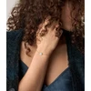 Fossil Gold-plated bracelet with zircons Mother of Pearl JF04937791