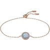 Fossil Gold-plated bracelet with zircons Mother of Pearl JF04937791