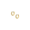 Fossil Gold-plated hoop earrings with crystals Ellis JF04913710