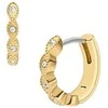 Fossil Gold-plated hoop earrings with crystals Ellis JF04913710
