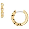 Fossil Gold-plated hoop earrings with crystals Ellis JF04913710