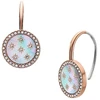 Fossil Mother of Pearl auksinis-plated dangling earrings JF04938791