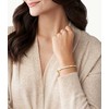 Fossil Solid auksinis-plated bracelet with zircons Shine Bright JF03872710
