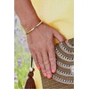 Fossil Solid auksinis-plated bracelet with zircons Shine Bright JF03872710