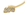 Fossil Solid auksinis-plated steel bracelet Butterfly JF04923710