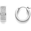 Fossil Sparkling steel hoop earrings Pavé JOF00168040