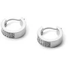 Fossil Sparkling steel hoop earrings Pavé JOF00168040