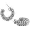 Furiosa Champagne Steel Hoop Earrings SE-CHAMPAGNE-S