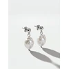 Furiosa Steel earrings with genuine baroque pearl Abyss SE-ABYSS-S