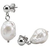 Furiosa Steel earrings with genuine baroque pearl Abyss SE-ABYSS-S