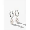 Furiosa Steel hoops with genuine baroque pearl Hoops SE-PEARLHOOPS-S
