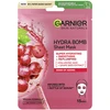 Garnier Skin Naturals Hydra Bomb Natural Origin vynuogių sėklų ekstrakto veido kaukė moterims, 1 vnt.