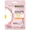 Garnier „Hydra Bomb“ raminamoji lakštinė kaukė su ramunėlių ekstraktu ir hialurono rūgštimi, 28 g