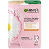 Garnier „Hydra Bomb“ raminamoji lakštinė kaukė su ramunėlių ekstraktu ir hialurono rūgštimi, 28 g