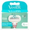 Gillette Venus Deluxe Smooth Sensitive Skustuvo Keičiamos Galvutės, 4 vnt