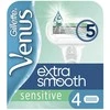 Gillette Venus Deluxe Smooth Sensitive Skustuvo Keičiamos Galvutės, 4 vnt