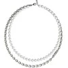 Guess Edgy Styles dvigubas vyriškas perlų vėrinys JUMN04062JWSTWIT-U