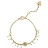 Guess Auksuota apyrankė su kristalais ir sintetiniais perlais JUBB04681JWYGWH