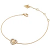 Guess Gold plated sterling sidabrinis bracelet Heart Jardin JSBB04454JWYG