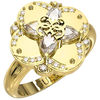 Guess Prabangus auksu padengtas žiedas su laukine gėle JUBR05506JWYG