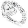 Guess Romantic steel ring Heart By Your Side JUBR06077JWRH