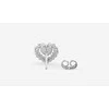 Guess Sidabriniai auskarai „Heart Jardin“ JSBE04458JWRHT/U