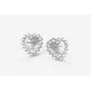 Guess Sidabriniai auskarai „Heart Jardin“ JSBE04458JWRHT/U