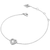 Guess Sidabrinė moteriška apyrankė „Heart Jardin“ JSBB04457JWRH