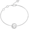 Guess Steel bracelet with crystals Heart Iconique JUBB05527JWRH