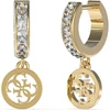 Guess Stylish auksinis-plated Huggie Me crystal earrings JUBE03147JWYGT/U