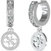 Guess Stylish steel earrings with Huggie Me crystals JUBE03147JWRHT/U