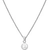 Hot Diamonds Karšti deimantai žavingi Sidabrinis deimantų ir perlų karoliai deimantiniai amuletai DP895 (grandinė, pakabukas)
