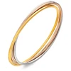 Hot Diamonds Charming tricolor bracelet with diamond Trio DC219