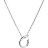 „Hot Diamonds“ elegantiškas Sidabrinis karoliai su deimantais, labai mėgstami DP908 (grandinė, pakabukas)