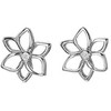 Hot Diamonds Fine sidabrinis auskarai su deimantais Gėlės Diamond Amulets DE711