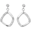 Hot Diamonds Glittering sidabrinis auskarai su Behold DE646 deimantais