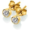 Hot Diamonds Auksuoti auskarai su topazu ir tikru deimantu Gemstone DE832