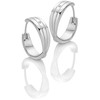 Hot Diamonds Prabangūs sidabriniai auskarai su deimantais Trio DE840