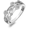 Hot Diamonds Prabangus sidabrinis žiedas su topazu ir deimantu Willow DR207