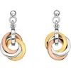 Hot Diamonds Sidabrinis auskarai Trio Rose Gold DE389