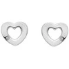 Hot Diamonds Sidabrinis širdies auskarai su tikrais deimantais Amulets DE616