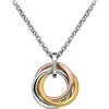 Hot Diamonds Sidabrinis pakabukas Trio Rose Gold DP544 (chain, pendant)