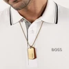 Hugo Boss Auksu padengtas karoliai su kariniais ženkleliais Devone 1580835