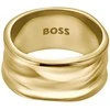 Hugo Boss Išskirtinis paauksuotas žiedas moterims „Ripple 1580775“