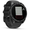 Išmanusis laikrodis Garmin Fenix 8 – 47 mm, AMOLED Skalūno pilkos spavos korpusas su juodu silikono dirželiu
