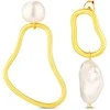 Jwl Luxury Pearls Asimetriniai paauksuoti auskarai su tikrais gėlavandeniais perlais JL0853