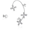 Jwl Luxury Pearls Asimetriški auskarai su perlais ir cirkoniais - kairė ausis JL0778